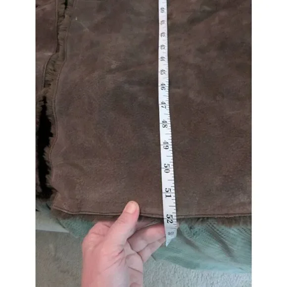 Vintage Brandon Thomas Women's Large 100% Genuine Leather Overcoat Trench Coat - Picture 6 of 8